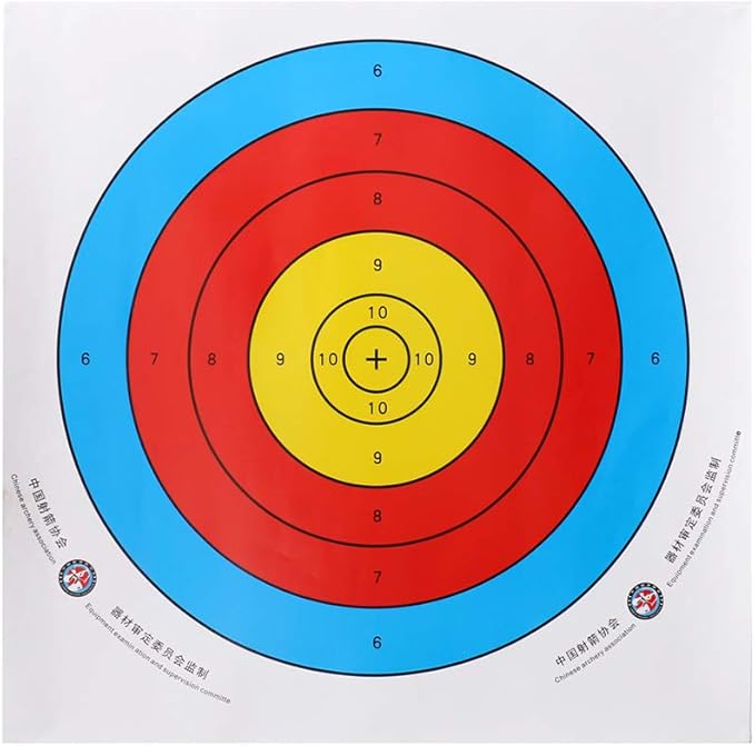 sinian 20 片射箭靶纸,专业箭头射击纸飞镖目标纸,用于反曲弓长弓箭